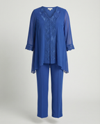 Elegant 3-Piece Plus Size Women's Suit with Embroidery