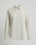 Women's Striped Button-Down Blouse