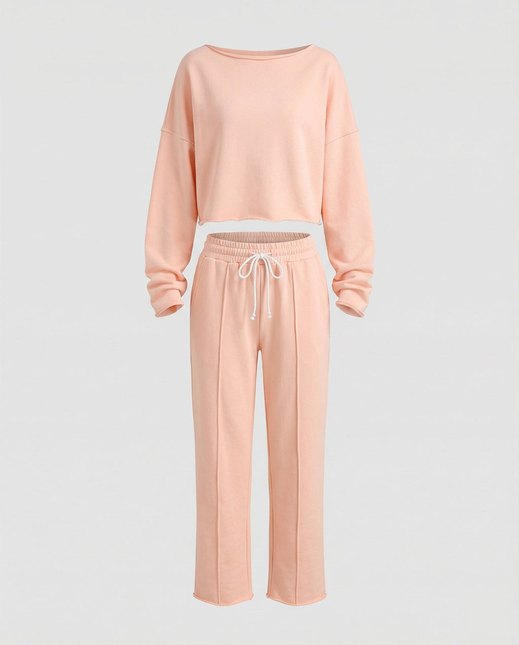 Women's Casual Sweatshirt and Wide-Leg Pants Set