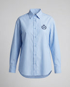 Women's Striped Blouse with Classic Collar
