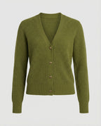 Women's V-Neck Cardigan with Buttons