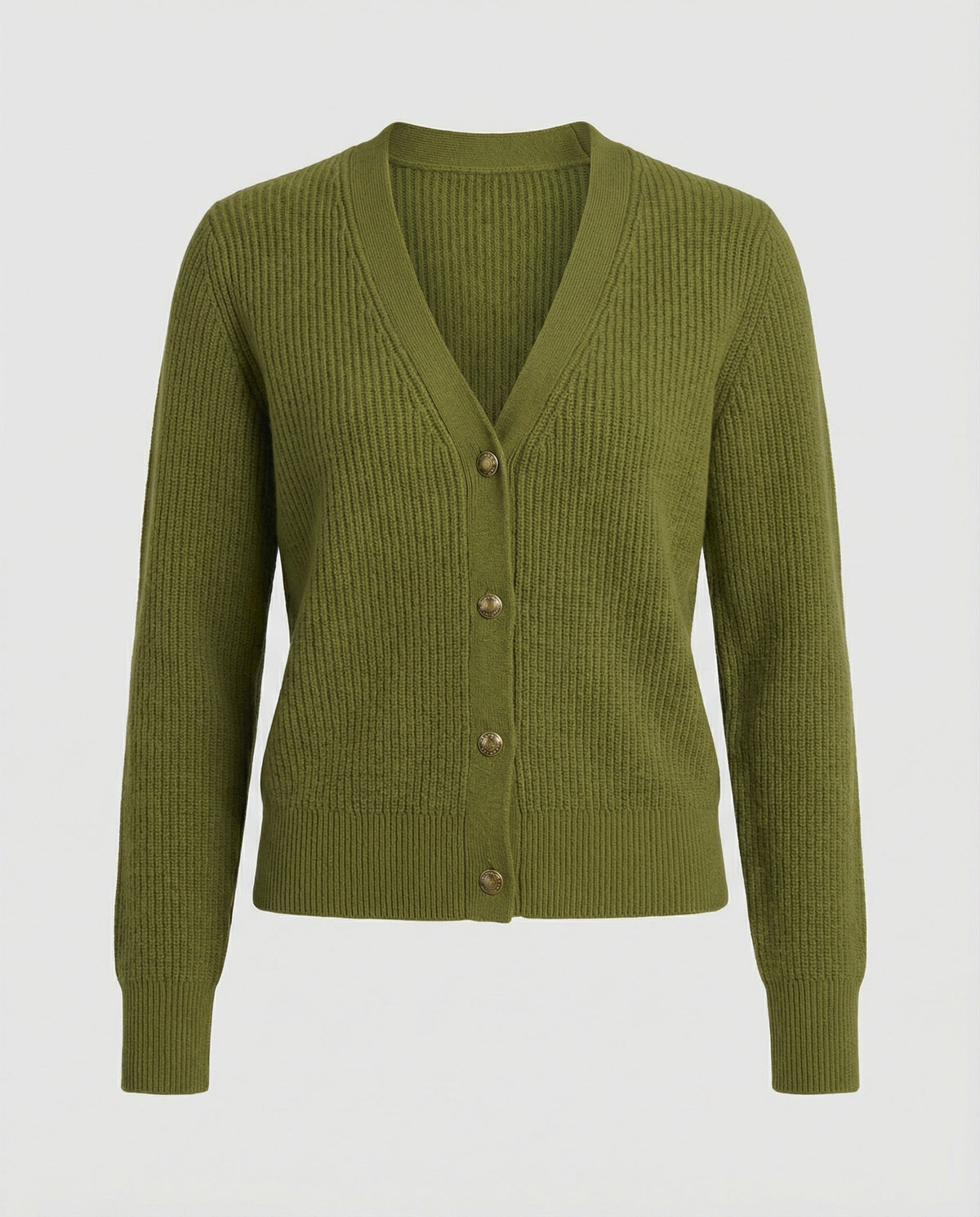 Women's V-Neck Cardigan with Buttons