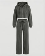 Women's Sweat Set with Hood and Jogging Trousers
