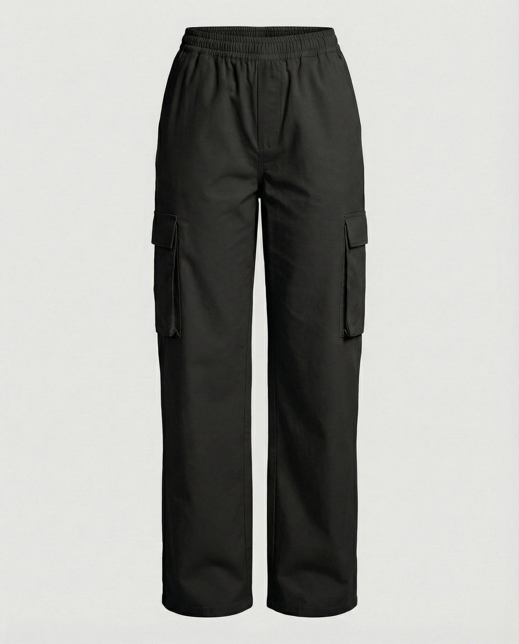 Women's Cargo Pants with Elastic Waistband and Practical Side Pockets