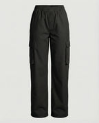 Women's Cargo Pants with Elastic Waistband and Practical Side Pockets