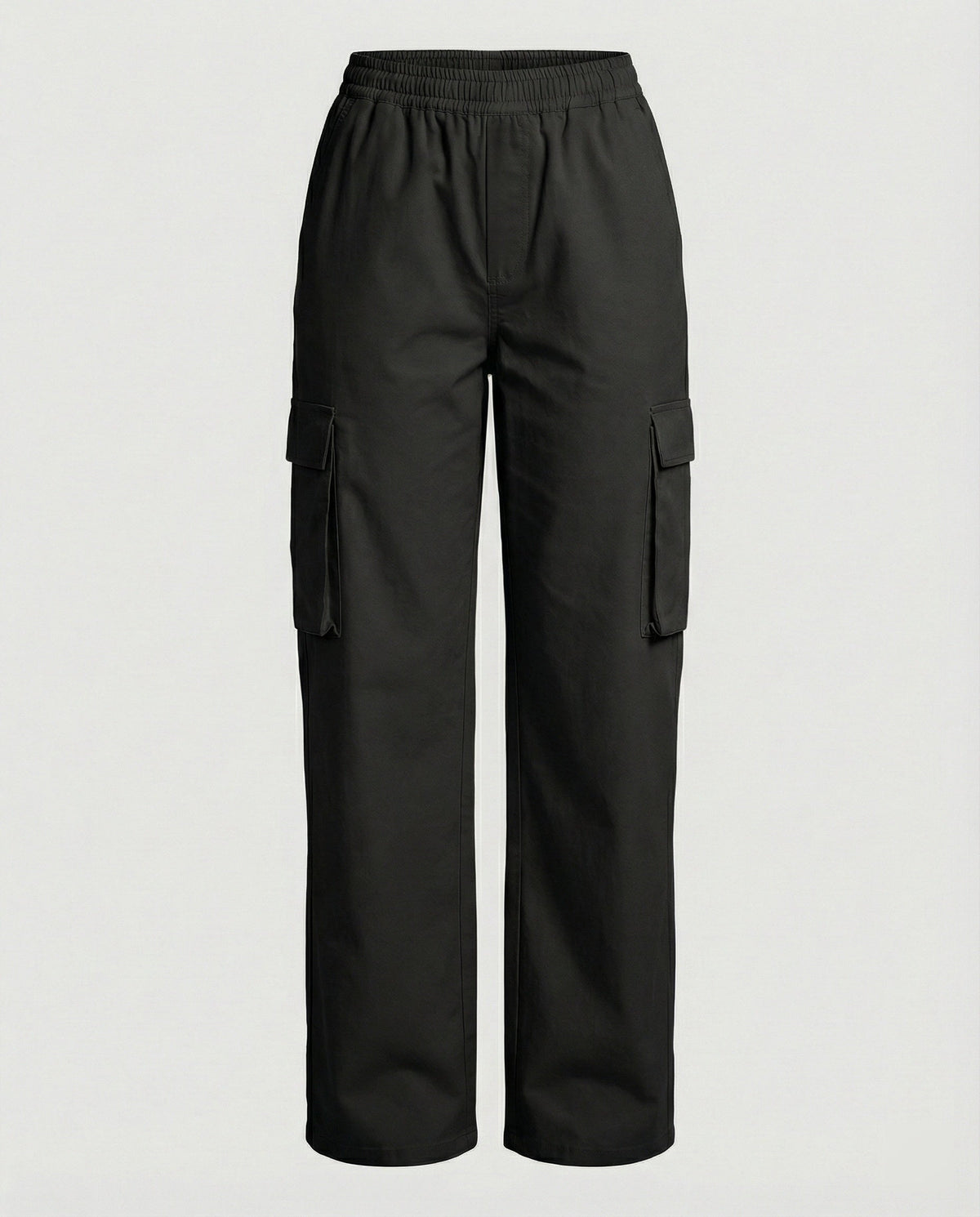 Women's Cargo Pants with Elastic Waistband and Practical Side Pockets
