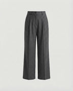 Women's High-Waisted Wide-Leg Dress Pants with Pleats