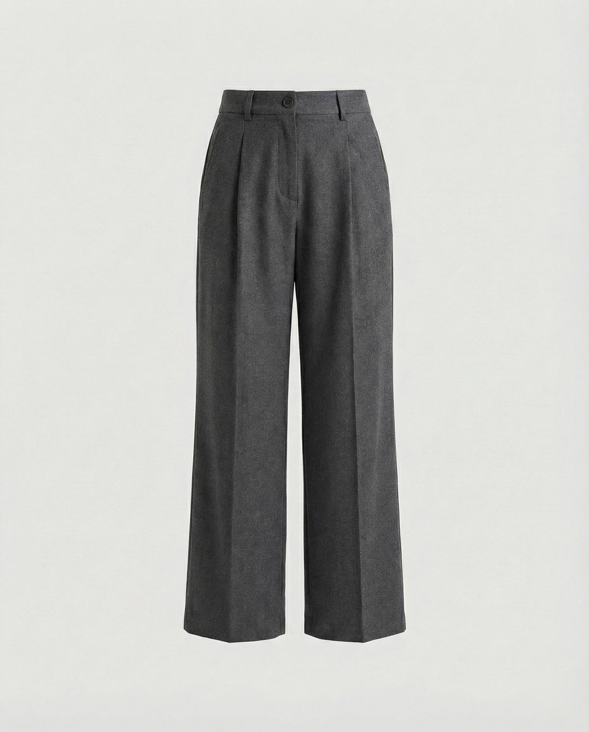 Women's High-Waisted Wide-Leg Dress Pants with Pleats