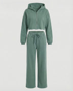 Women's Sweat Set with Hood and Jogging Trousers