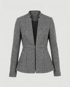 Sleeveless Houndstooth Blazer