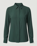 Elegant Women's Shirt Blouse with Luxurious Sheen
