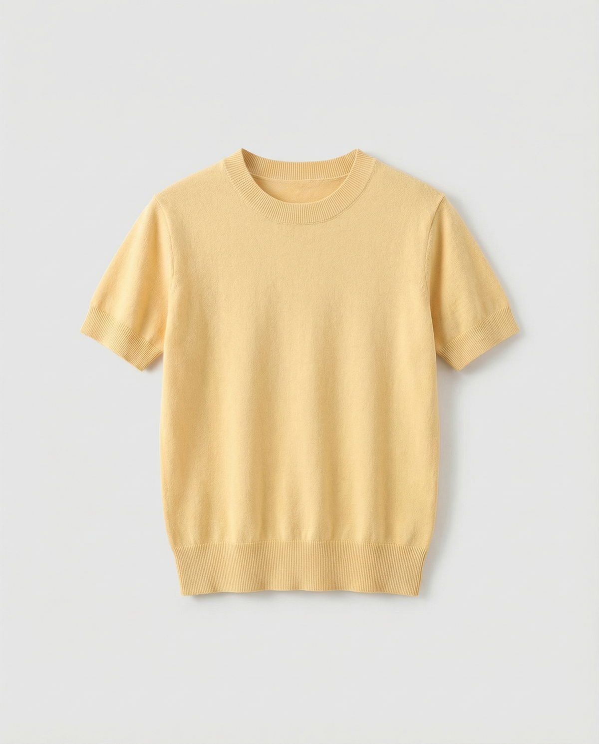 Women's Short-Sleeve Fine Knit Sweater