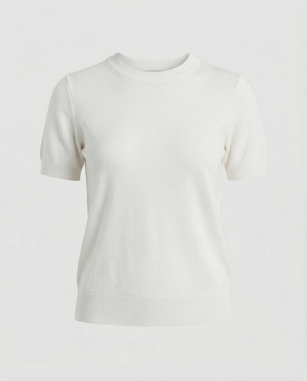 Women's Short-Sleeve Fine Knit Sweater
