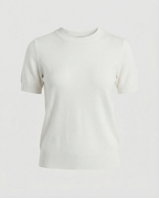 Women's Short-Sleeve Fine Knit Sweater