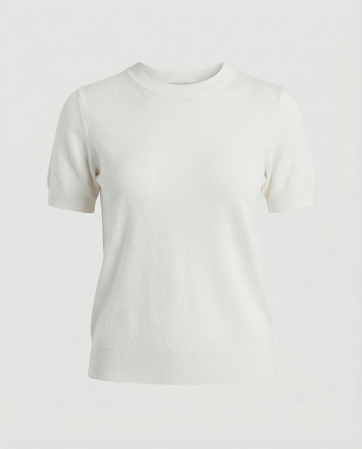 Women's Short-Sleeve Fine Knit Sweater
