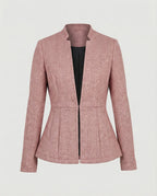 Sleeveless Houndstooth Blazer
