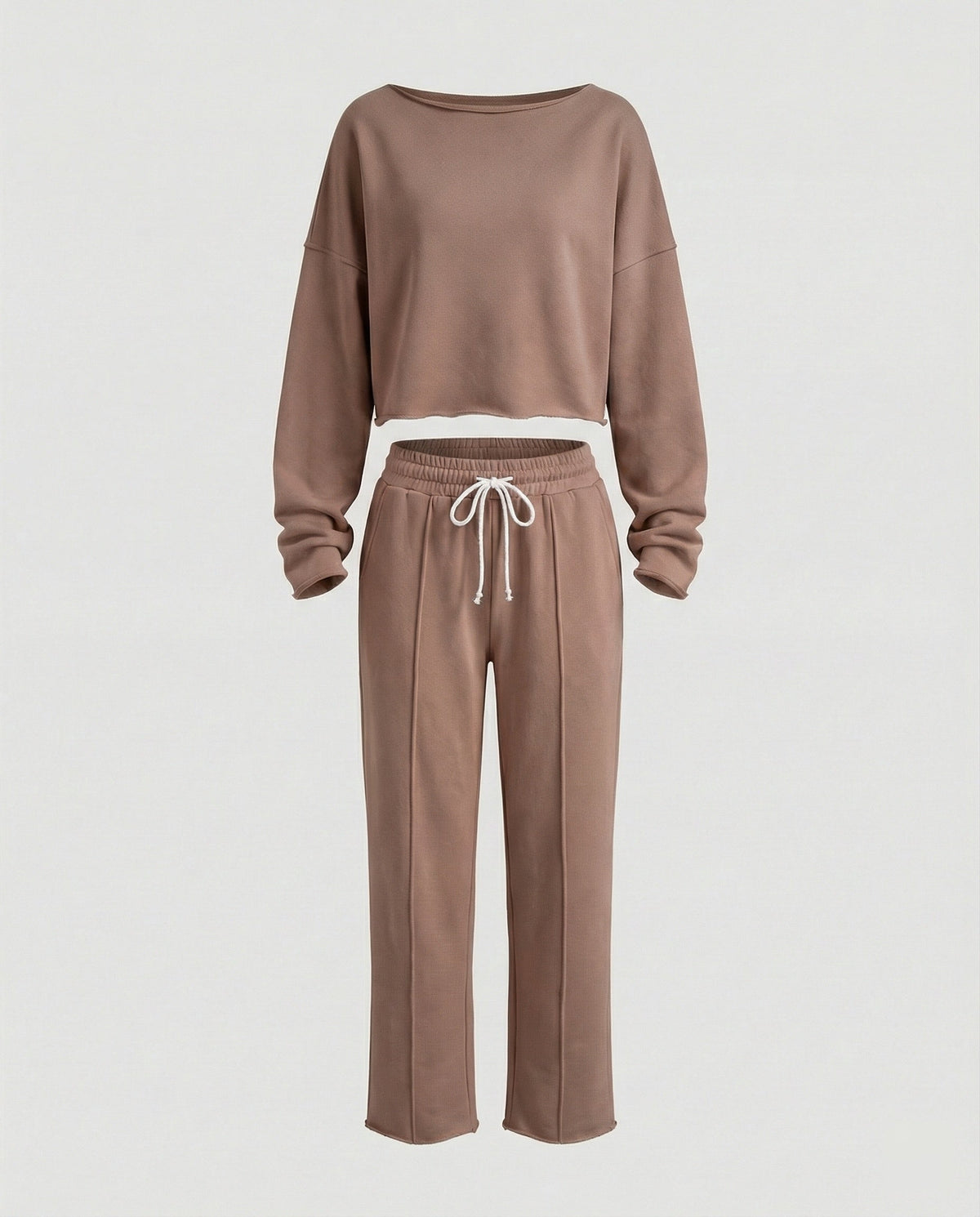 Women's Casual Sweatshirt and Wide-Leg Pants Set