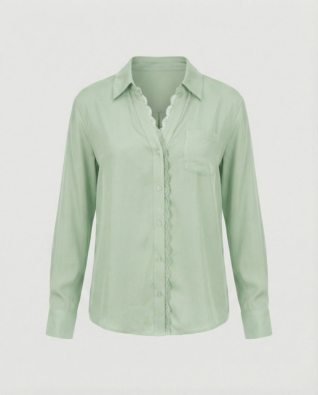 Women's Blouse with Lace Accents