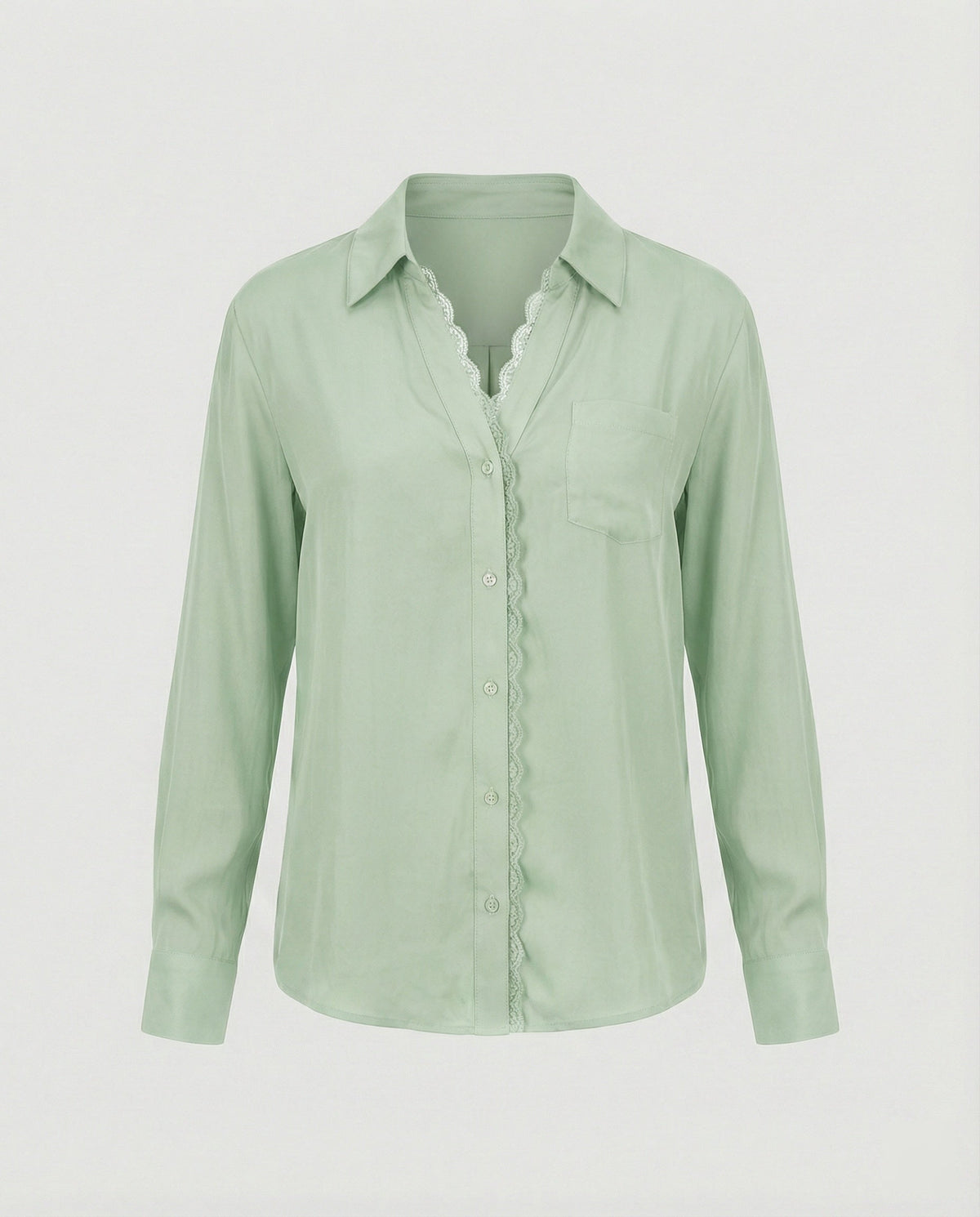 Women's Blouse with Lace Accents