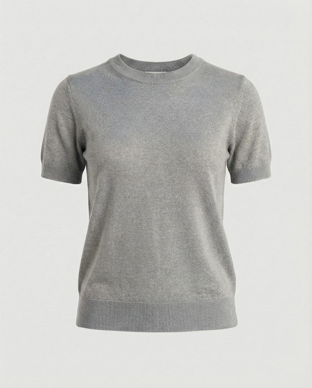 Women's Short-Sleeve Fine Knit Sweater