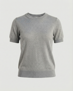 Women's Short-Sleeve Fine Knit Sweater