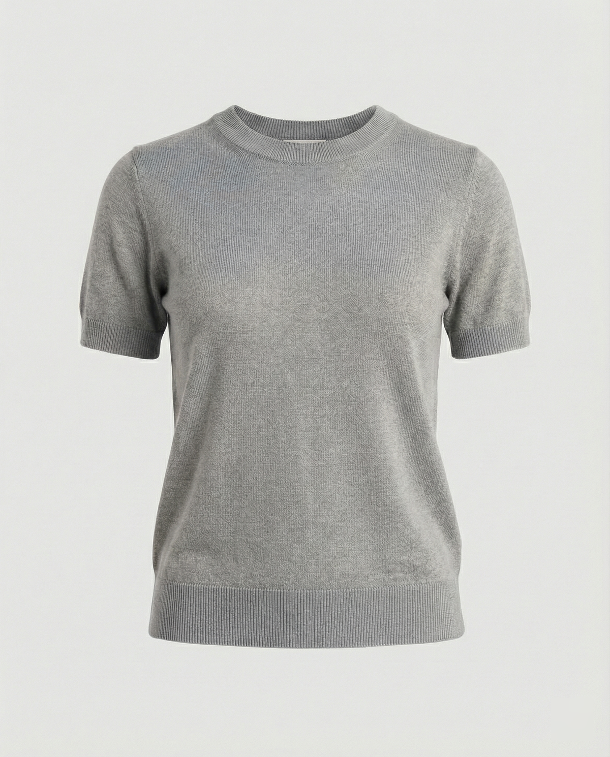 Women's Short-Sleeve Fine Knit Sweater