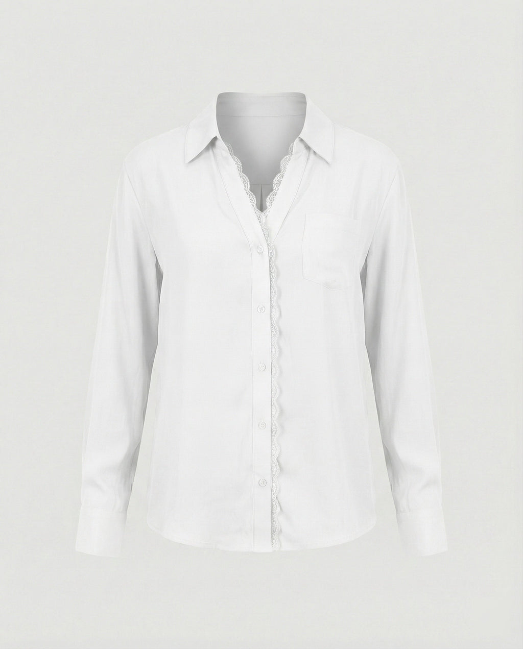 Women's Blouse with Lace Accents