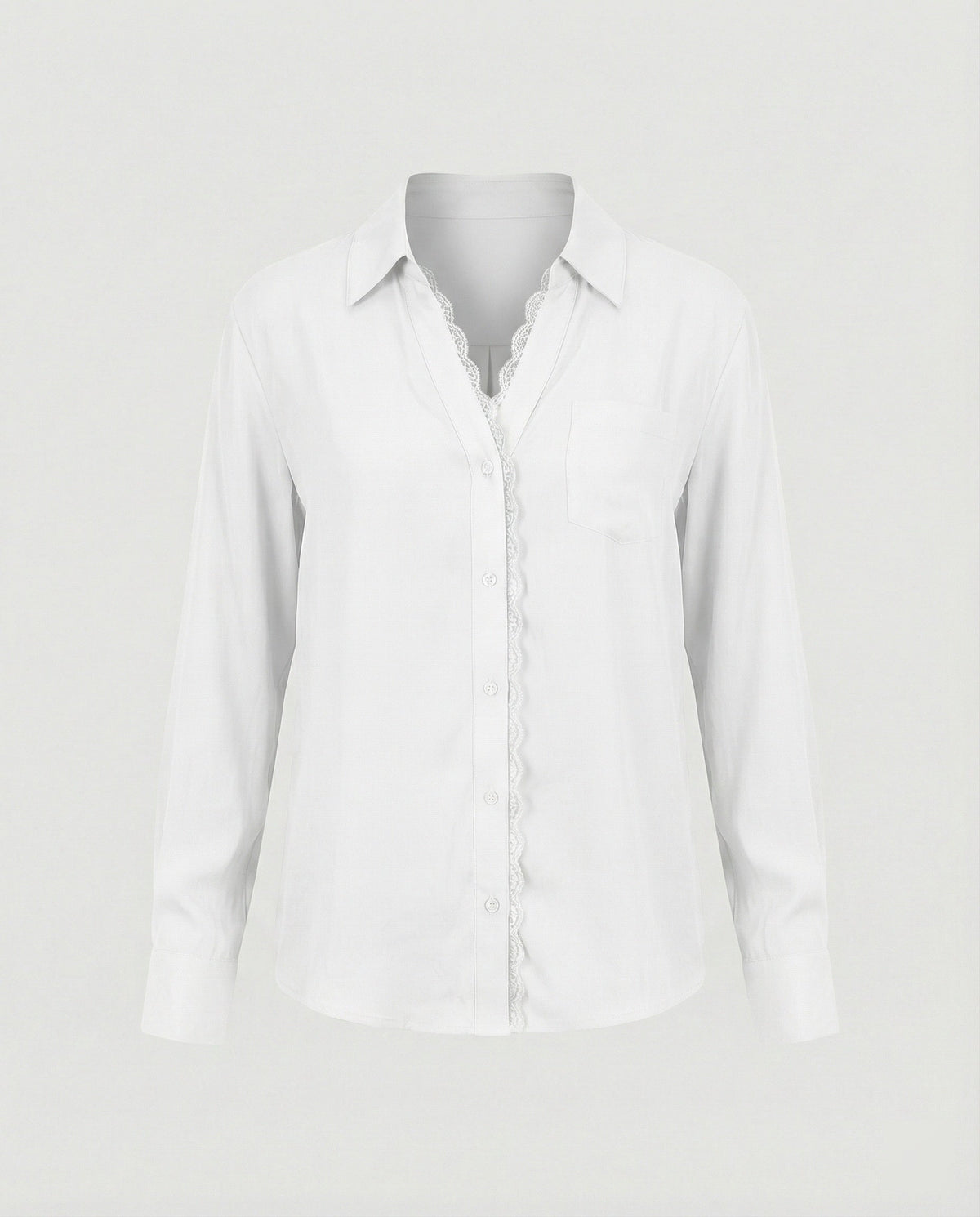 Women's Blouse with Lace Accents