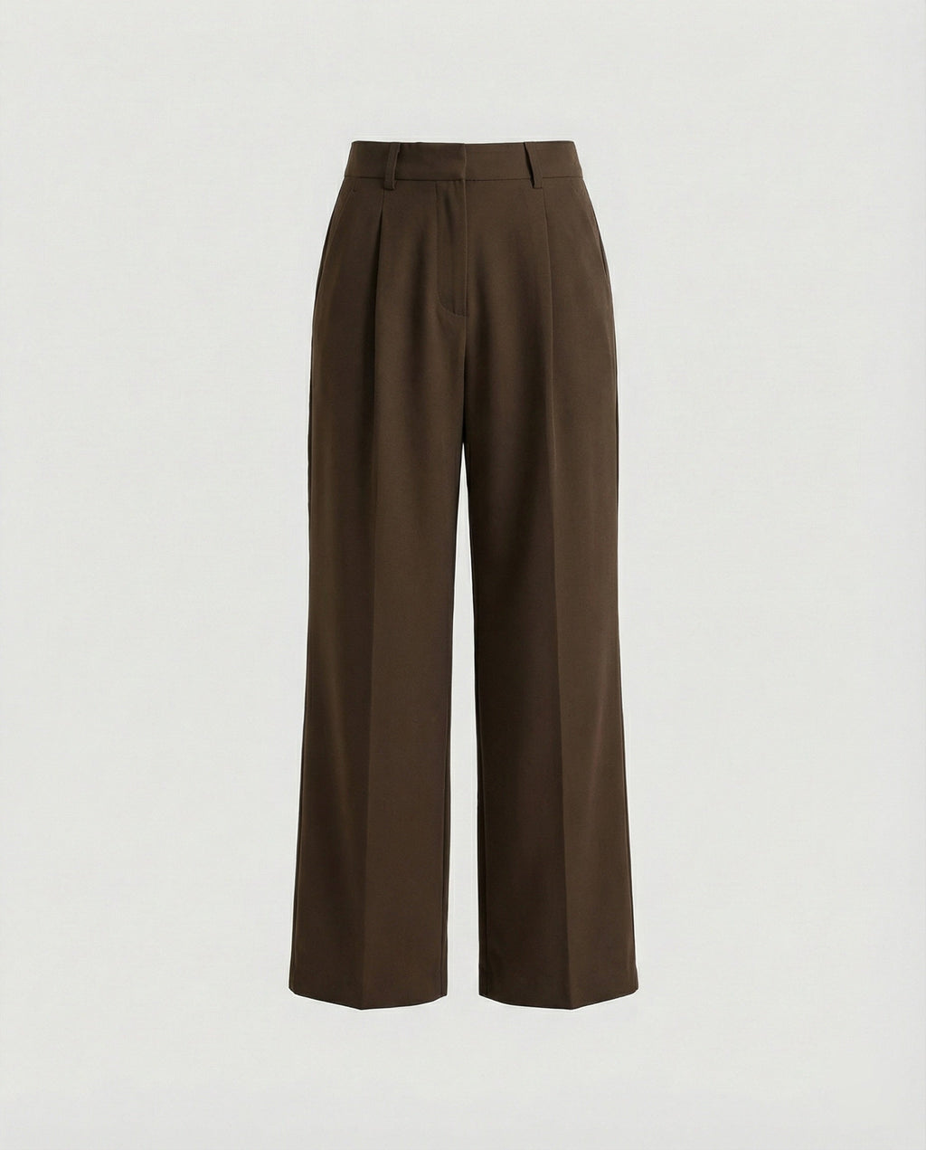 Women's High-Waisted Wide-Leg Dress Pants with Pleats