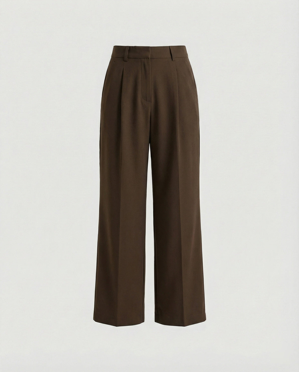 Women's High-Waisted Wide-Leg Dress Pants with Pleats