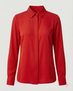 Elegant Women's Shirt Blouse with Luxurious Sheen