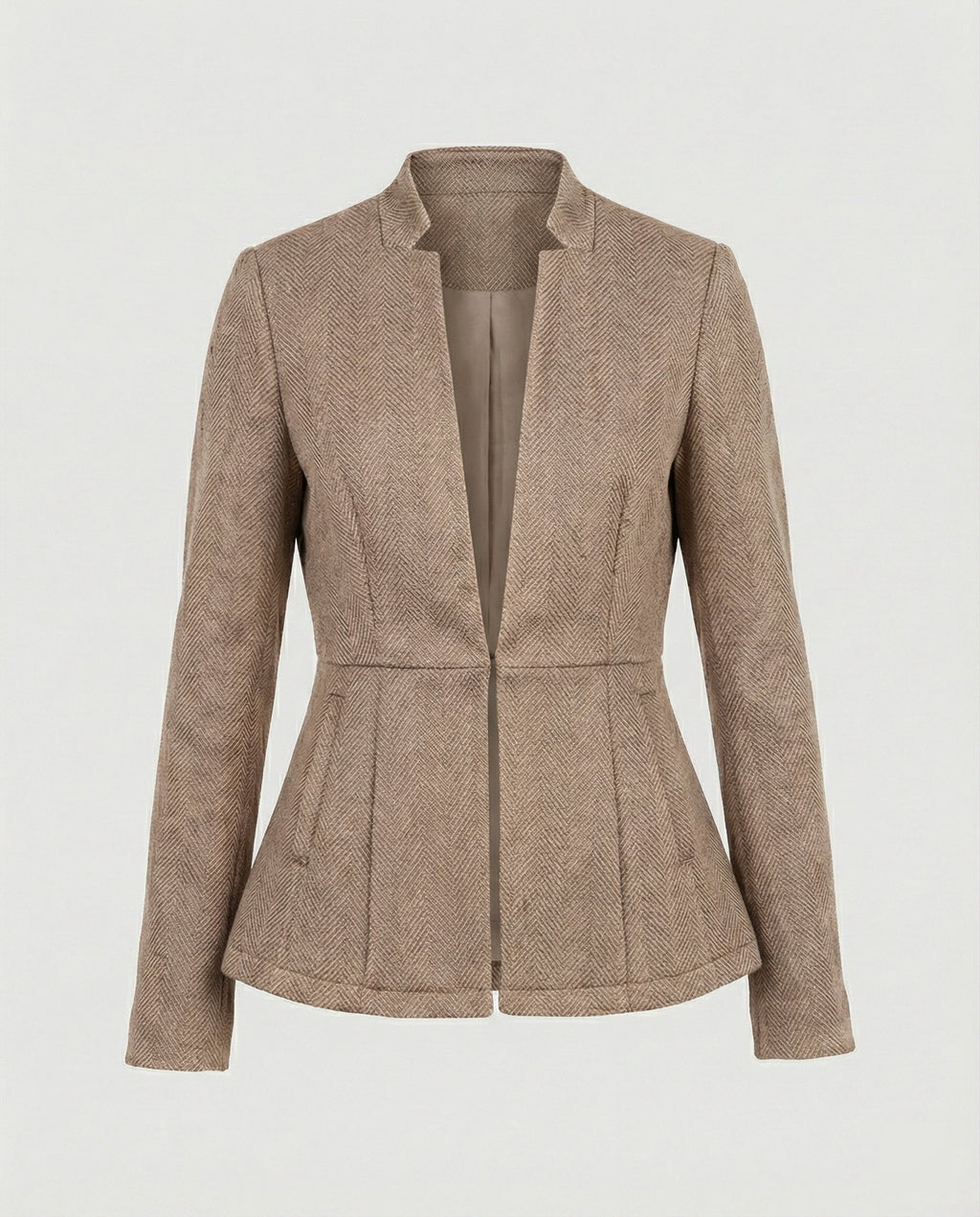 Sleeveless Houndstooth Blazer