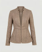 Sleeveless Houndstooth Blazer