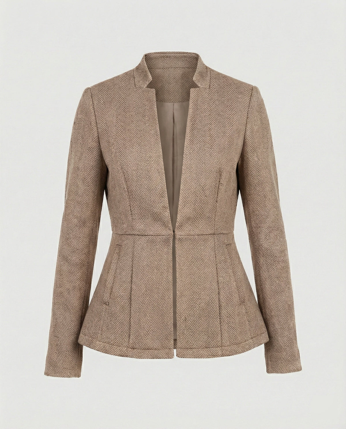 Sleeveless Houndstooth Blazer