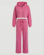 Women's Sweat Set with Hood and Jogging Trousers