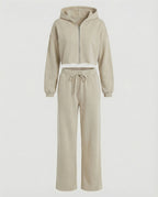 Women's Sweat Set with Hood and Jogging Trousers
