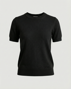 Women's Short-Sleeve Fine Knit Sweater