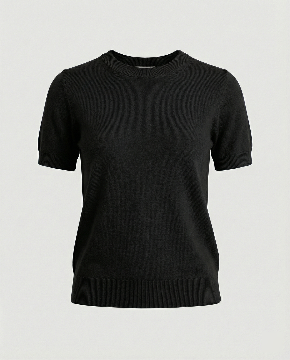 Women's Short-Sleeve Fine Knit Sweater