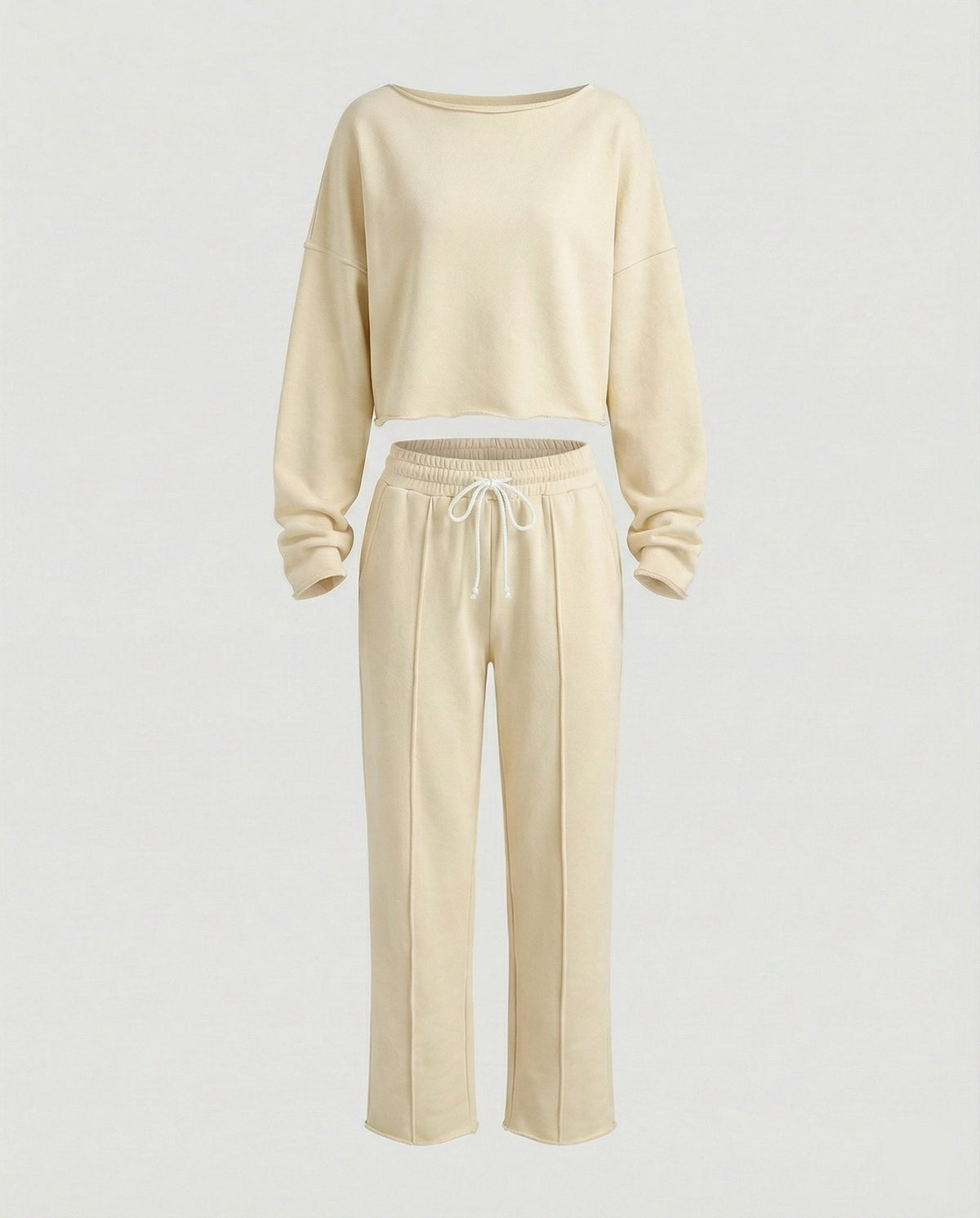 Women's Casual Sweatshirt and Wide-Leg Pants Set