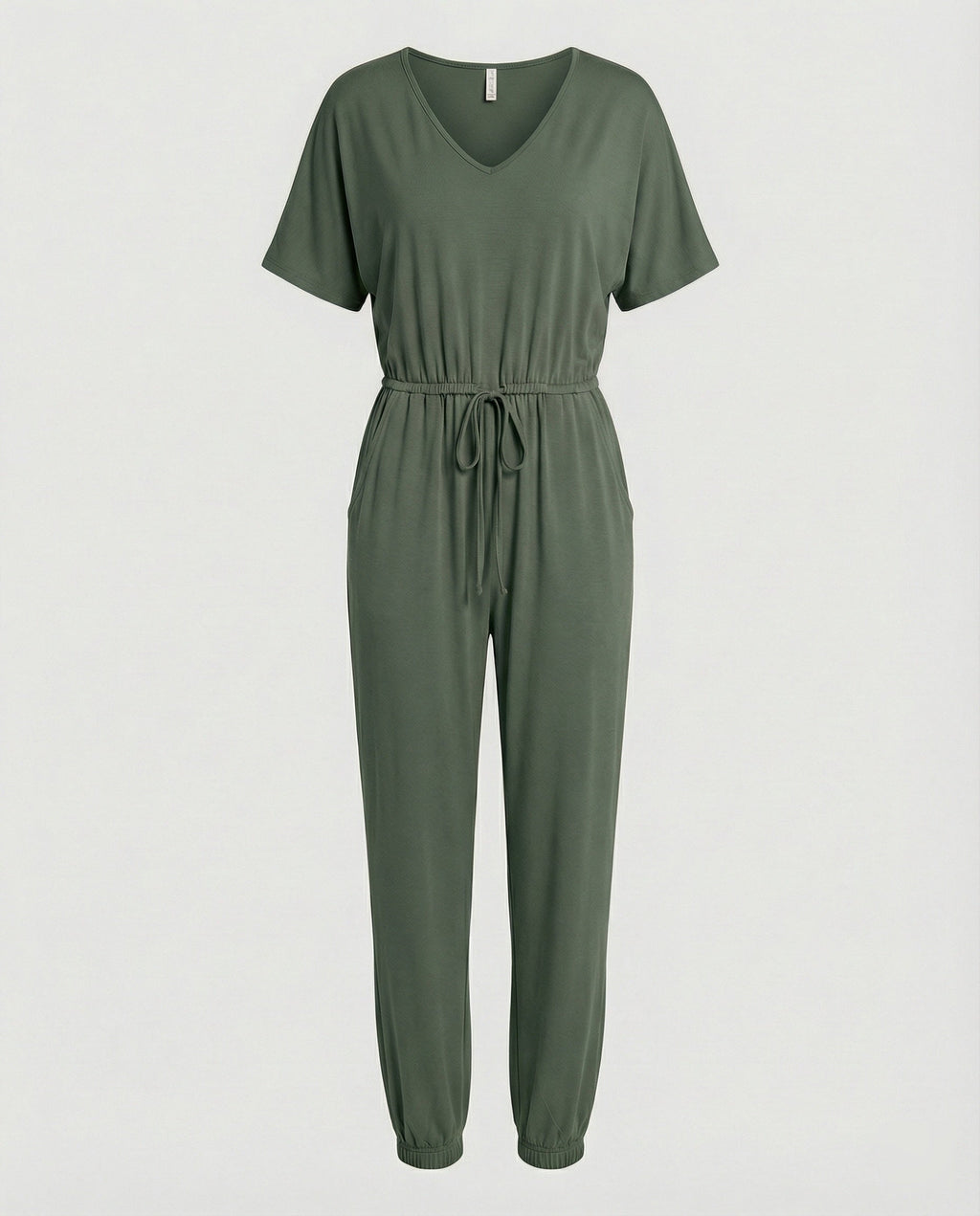 Women's Lightweight Jumpsuit with Loose Fit and Adjustable Waist