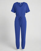 Women's Lightweight Jumpsuit with Loose Fit and Adjustable Waist