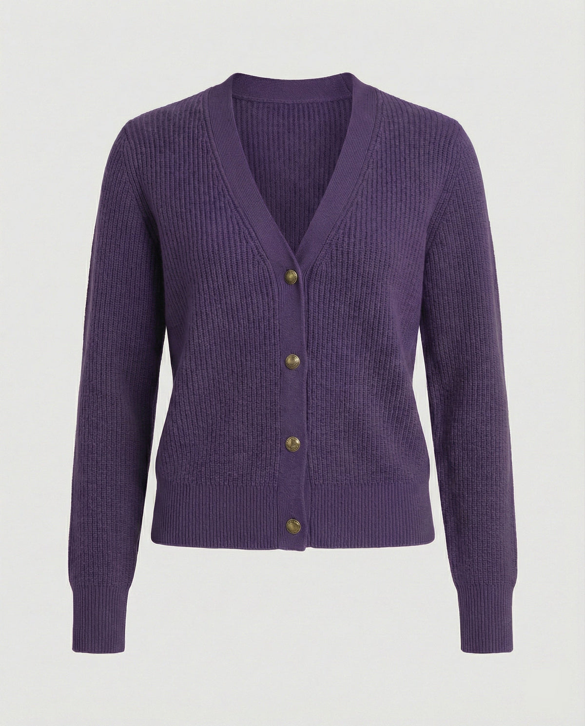 Women's V-Neck Cardigan with Buttons