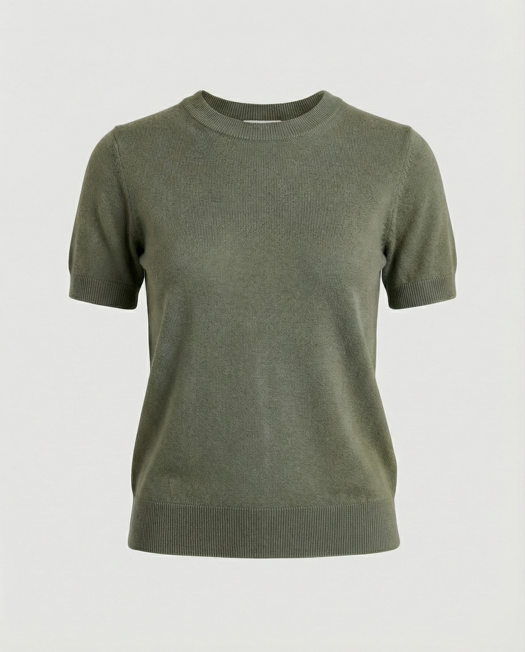 Women's Short-Sleeve Fine Knit Sweater