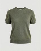 Women's Short-Sleeve Fine Knit Sweater
