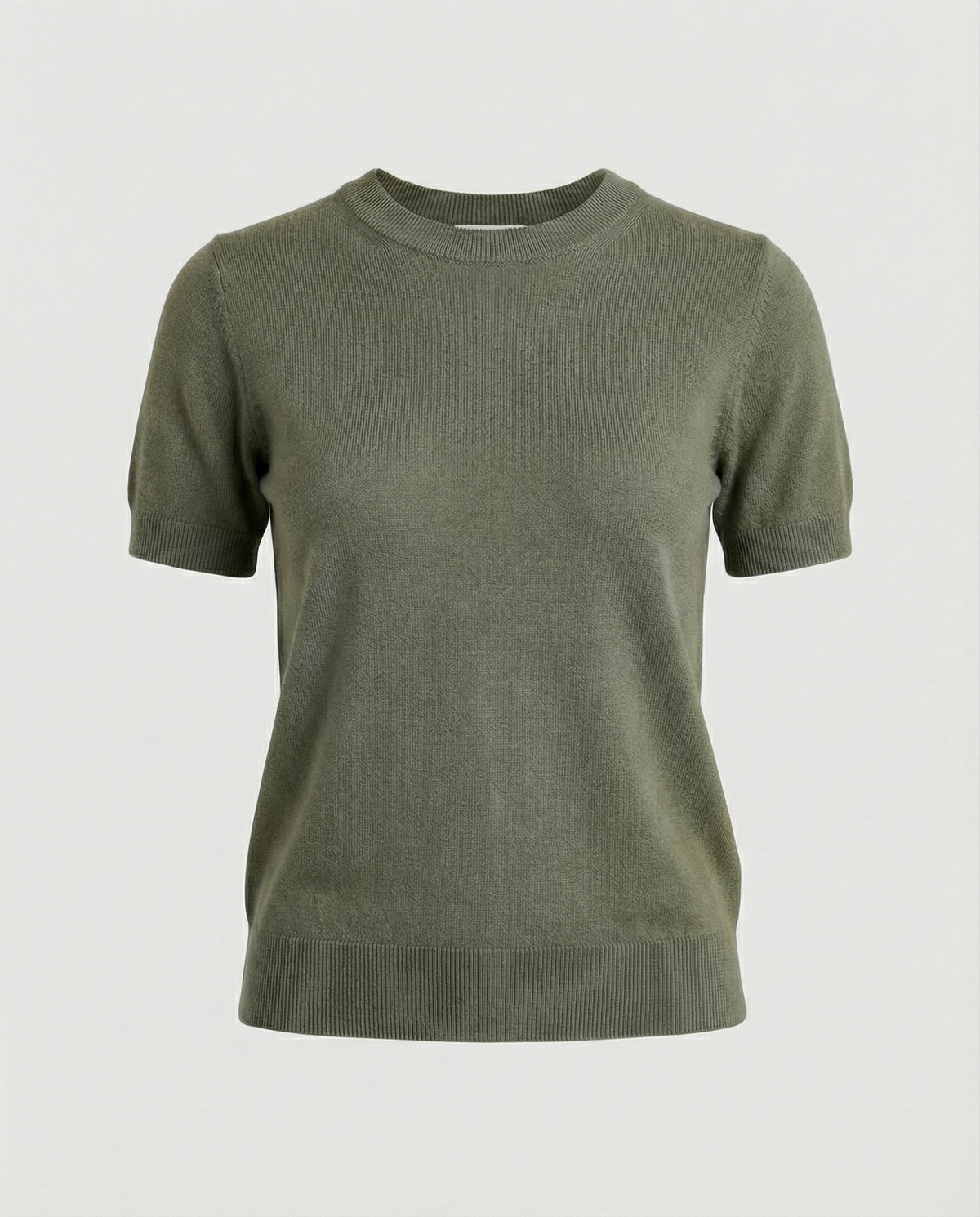 Women's Short-Sleeve Fine Knit Sweater