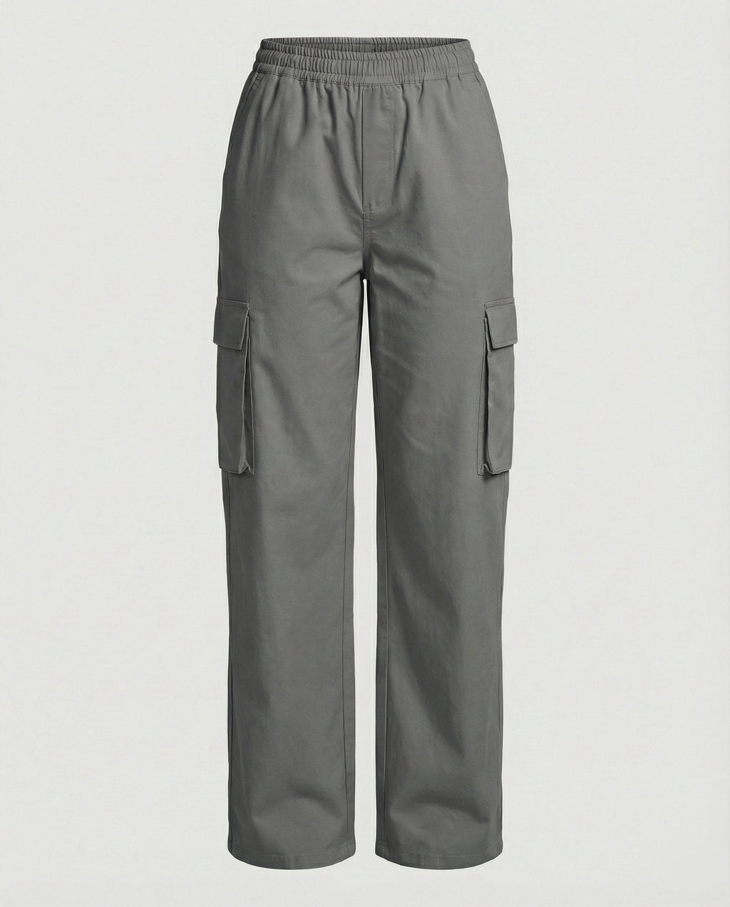 Women's Cargo Pants with Elastic Waistband and Practical Side Pockets