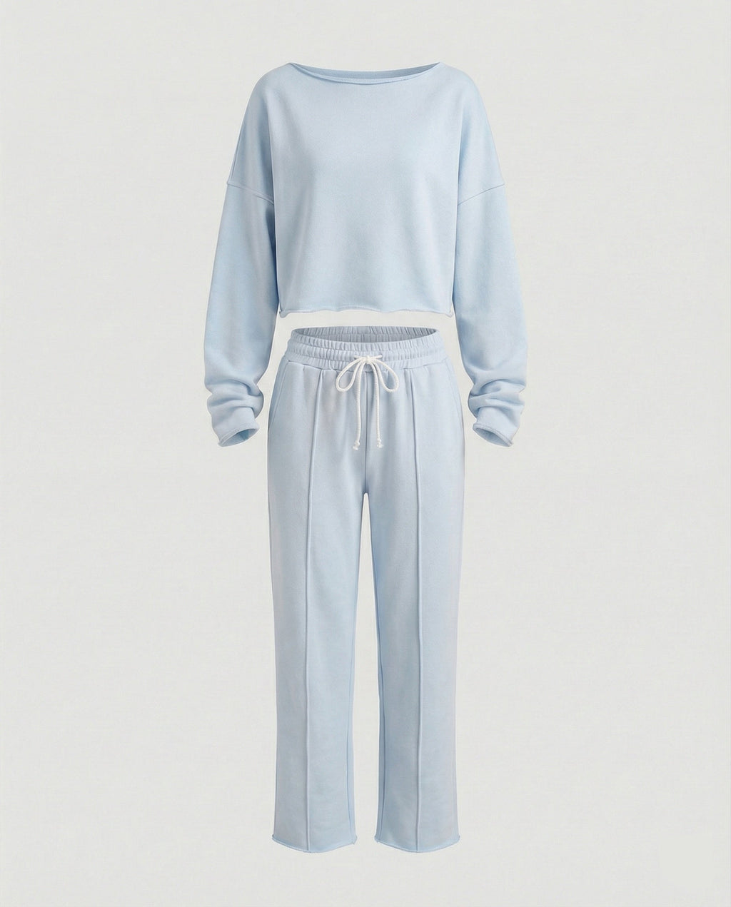 Women's Casual Sweatshirt and Wide-Leg Pants Set