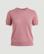 Women's Short-Sleeve Fine Knit Sweater