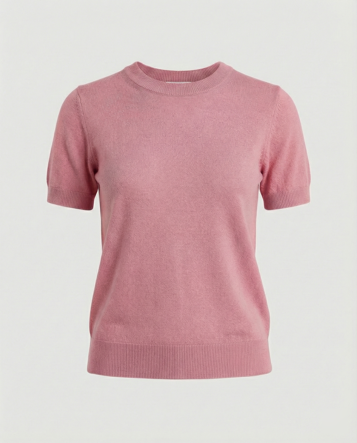 Women's Short-Sleeve Fine Knit Sweater