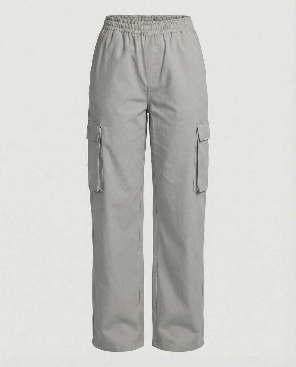 Women's Cargo Pants with Elastic Waistband and Practical Side Pockets